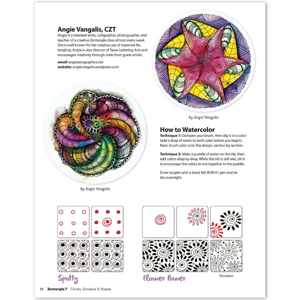 Zentangle 7: Circles, Zendalas & Shapes | Combine Mandalas & Zentangle Zentangle 7: Circles, Zendalas & Shapes Yarn Designers Boutique