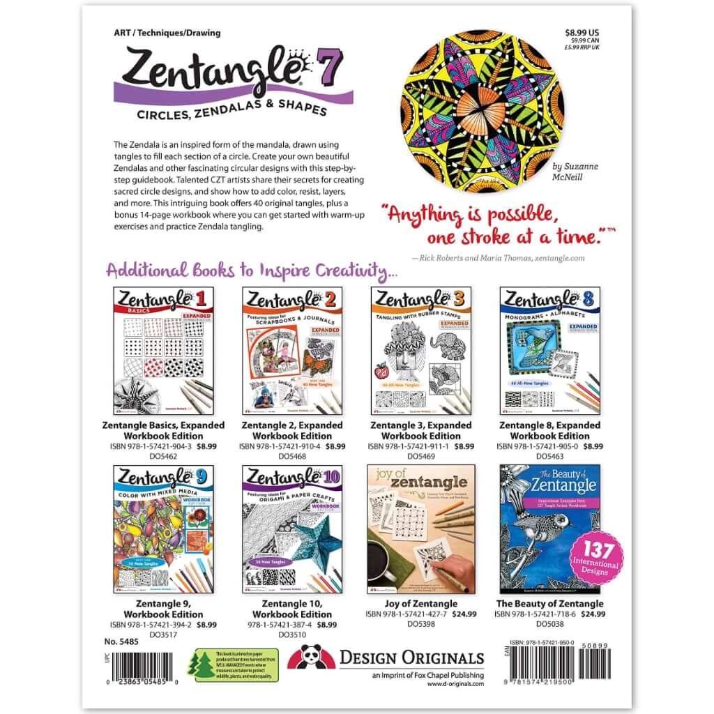 Zentangle 7: Circles, Zendalas & Shapes | Combine Mandalas & Zentangle Zentangle 7: Circles, Zendalas & Shapes Yarn Designers Boutique